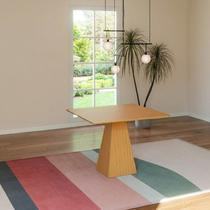 Mesa Jantar Quadrada de 105 x 105 cm Base Piramide