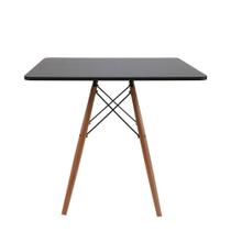 Mesa Jantar Quadrada Eiffel 80cm Preto Mdf - Design Charles Eames Mesa Jantar Quadrada Eiffel 80cm Preto Mdf - Design Charles Eames