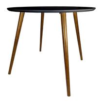 Mesa Jantar Redonda Branco 80cmTampo Mdf Pé Palito Inclinada