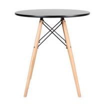 Mesa Jantar Redonda Eames Eiffel 80cm com 2 Cadeiras Eames Eiffel - Preta Mesa Jantar Redonda Eames Eiffel 80cm com 2 Cadeiras Eames Eiffel - Preta