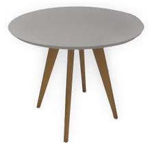 Mesa Jantar Redonda Mona Tampo Vidro Off White Base Mel 98 cm - 44218 Mesa Jantar Redonda Mona Tampo Vidro Off White Base Mel 98 cm - 44218