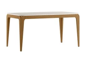 Mesa Jantar Retangular Aurea 160cm com Tampo de Vidro Mesa Jantar Retangular Aurea 160cm com Tampo de Vidro