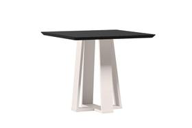 Mesa Jantar Rubi 90X90 Off White/Preto - NC