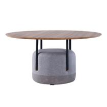 Mesa Jantar Sartor Redonda 1,6m Base Metal Estofada 100% MDF Mesa Jantar Sartor Redonda 1,6m Base Metal Estofada 100% MDF