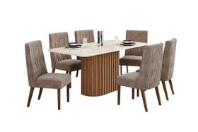 Mesa Jantar Solana 180 6 Cadeiras Eloa Cacau - Henn