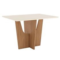 Mesa Jantar Vértice 120 canto arredon Vidro Nature/Off White Mesa Jantar Vértice 120 canto arredon Vidro Nature/Off White
