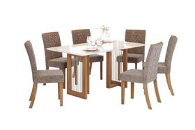 Mesa Jantar Yara 160 6 Cadeiras Esther Cacau - Henn Mesa Jantar Yara 160 6 Cadeiras Esther Cacau - Henn