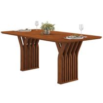 Mesa Jantar Yara c/Tampo MDF Curvo 170cm Freijo DJ Móveis Mesa Jantar Yara c/Tampo MDF Curvo 170cm Freijo DJ Móveis