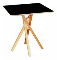 Mesa June Quadrada De 80cm Na Cor Preta Mesa June Quadrada De 80cm Na Cor Preta