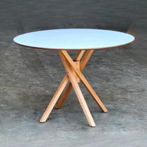 Mesa June Redonda De 90cm Na Cor Branca Mesa June Redonda De 90cm Na Cor Branca