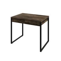 Mesa Kuadra Office 90x60x75cm Com 2 Gavetas Carvalho Dark Mesa Kuadra Office 90x60x75cm Com 2 Gavetas Carvalho Dark
