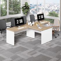 Mesa L Escritório 2 Lugares 3,00m x 1,50m Pés Painel F5 - F5 Office G