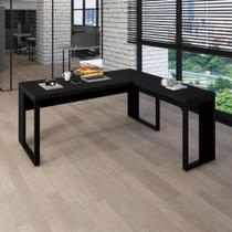 Mesa L Escritório Industrial 1,70m x 0,70m Pés Metal F5