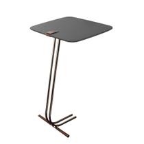 Mesa L50 Lateral Aproximação Sofá Grafitte Base Café