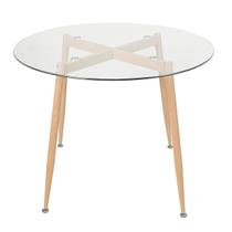 Mesa Laráz Jantar Redonda Clarice Vidro Mesa Laráz Jantar Redonda Clarice Vidro
