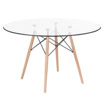 Mesa Laráz Jantar Redonda Eames Eiffel Vidro