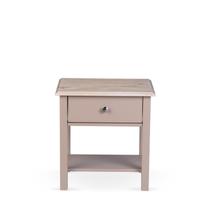 Mesa Lateral 1 Gaveta Madeira Maciça Escovado Louise