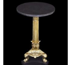 Mesa Lateral 40cm Classicos Folha Ouro Pata de Leão