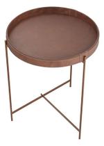 Mesa Lateral 560mm Em Couro Décor Patrimar Móveis Cores