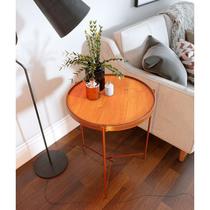 Mesa Lateral Ambiente Aqua Pequena Nature Cobre - Imcal