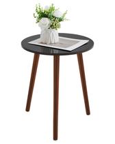 Mesa lateral Apicizon Mesa de cabeceira redonda 42x52 cm