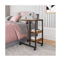 Mesa Lateral Apoio Com Rodinha Sala Quarto Escritório Auxiliar 2 Praleteiras Mesa Lateral Apoio Com Rodinha Sala Quarto Escritório Auxiliar 2 Praleteiras