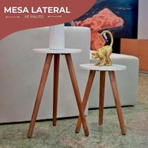 Mesa Lateral Apoio De Canto Para Sala Quarto Decorativa