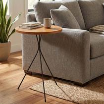 Mesa lateral Apoio Mesinha canto sala quarto 60cm Madeira