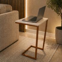 Mesa Lateral Apoio Para Sofá Notebook Estudos Home Office Multifuncional Design Decorativo e Moderno