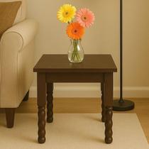 Mesa Lateral Apoio Quadrada 50cm Madeira Maciça/MDP Multimóveis CR45331