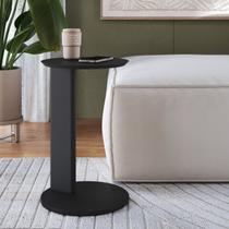 Mesa Lateral Apoio Sofá Orgânica Chanfrado Pé Madeira Complementos