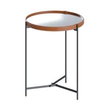 Mesa Lateral Aqua 57 Grafite com Espelho - Imcal Moveis