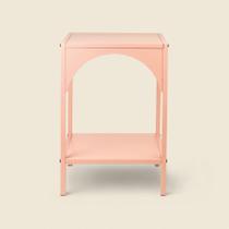 Mesa Lateral Arcos Metal Rosa - ACASA