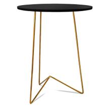 Mesa Lateral Athenas Alta - Dourada/Preto Mesa Lateral Athenas Alta - Dourada/Preto