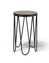 Mesa Lateral Bali Preto Fosco 50cm