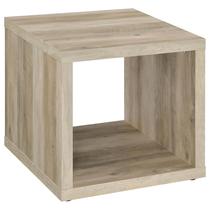 Mesa lateral Benzara Rizz 60 cm quadrada marrom envelhecido Mesa lateral Benzara Rizz 60 cm quadrada marrom envelhecido