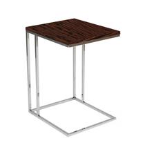 Mesa lateral Benzara Zen 23" retangular marrom ébano