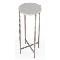 Mesa lateral Butler Specialty Company Nigella White Marble Mesa lateral Butler Specialty Company Nigella White Marble