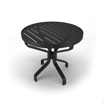 Mesa Lateral Canto Alumínio Ripado Piscina Varanda 63x63x58