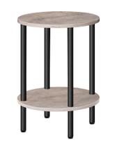 Mesa lateral CHOEZON TBZ01BG 2 camadas cinza e preto metálico Mesa lateral CHOEZON TBZ01BG 2 camadas cinza e preto metálico
