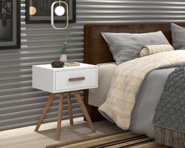 Mesa Lateral Classic DMOB Compacta com Gaveta Ideal para Sala ou Quarto