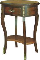 Mesa Lateral Clássica, com Marchetaria, apliques fundidos 062x045x079cm Mesa Lateral Clássica, com Marchetaria, apliques fundidos 062x045x079cm