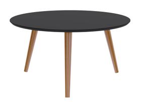 Mesa Lateral Coimbra Preta Base Clara 70cm - 50510