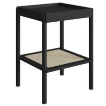 Mesa Lateral Com Pés Em Madeira Oslo - Nero Mesa Lateral Com Pés Em Madeira Oslo - Nero
