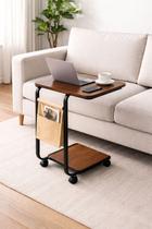 Mesa Lateral Com Rodinhas Multiuso Apoio Sofá Cama Notebook Porta Objetos Organizador Mesa Lateral Com Rodinhas Multiuso Apoio Sofá Cama Notebook Porta Objetos Organizador