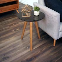 Mesa Lateral com Vidro 50x40cm Pés Palito Mesa Lateral com Vidro 50x40cm Pés Palito