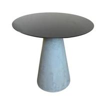 Mesa Lateral Cone Cimento Queimado Tampo Laqueado 41 cm