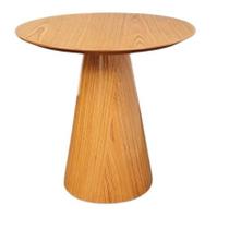 Mesa Lateral Cone Redonda 51 cm Laminada em Madeira Freijó