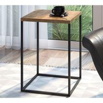 Mesa Lateral Cube 24804 Linha Complementos Preto Vermont Artesano