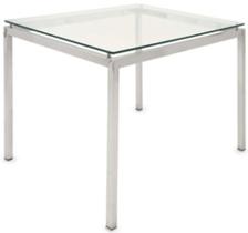 Mesa Lateral Dakot Tampo Vidro Base Cromada 60 cm (LARG) - 41168